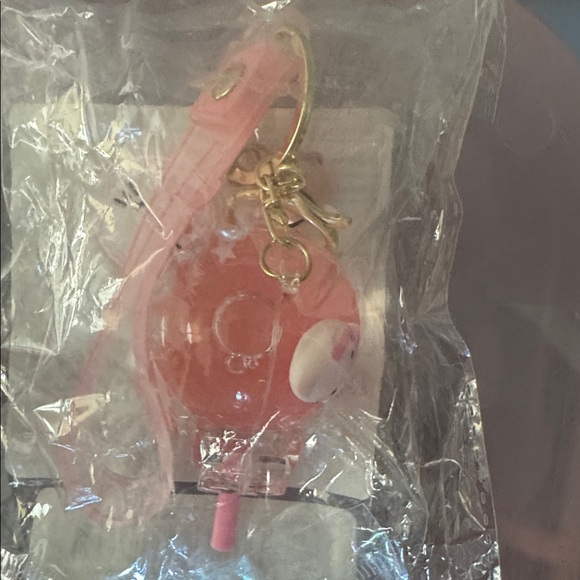 Hello Kitty Rare Find! Baby Pink Liquid Keychain Lollipop Bag Charm Fidget NWT - Picture 7 of 9